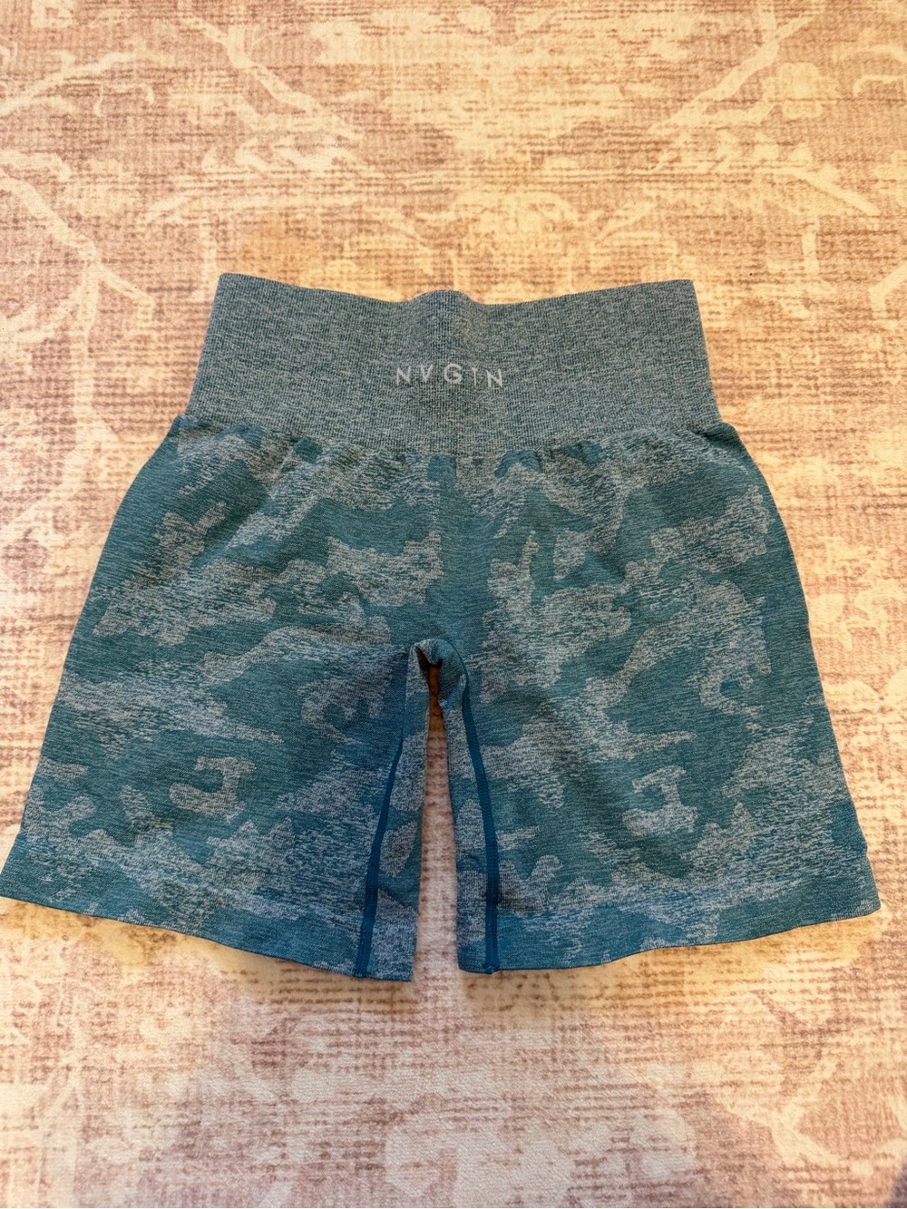 NVGTN Teal Seamless High-Waist Athletic Shorts